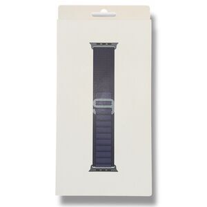 Genuine Apple Watch Band Titanium Alpine Loop (49mm) Navy Black M G-Hook Closure